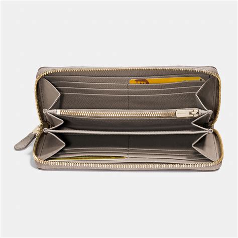 boxed accordion zip wallet with metallic colorblock|COACH WOMENS ACCORDION ZIP WALLET WITH .